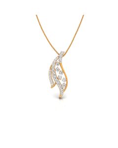 Twin Leaf Diamond Pendant