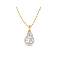 Contemporary Touch Diamond Pendant