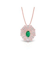 Emerald Glare Diamond Pendant