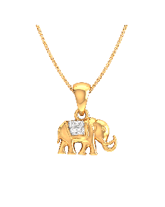 Splendid Elephant Diamond Pendant