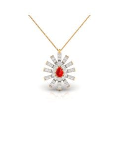 Ruby Radiance Diamond Pendant