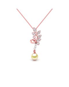 Pearl Vine Glowing Diamond Pendant