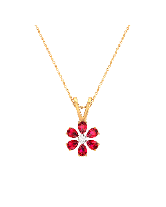 Ruby Lush Blingy Floral Pendant