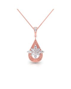 Scintillating Diamonds Floral Pendant