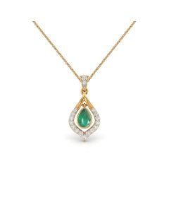 Emerald Drop Trendy Diamond Pendant