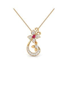 Sparkling Butterfly Bloom Diamond Pendant