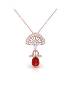 Grand Ruby Drop Diamond Pendant