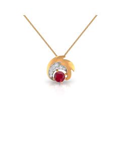 Sparkling Ruby Diamond Pendant