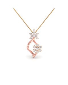 Floral Loop Diamond Pendant