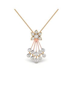 Floral Glare Diamond Pendant