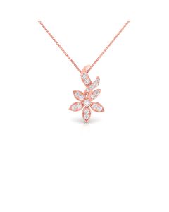 Floral Charm Trendy Diamond Pendant