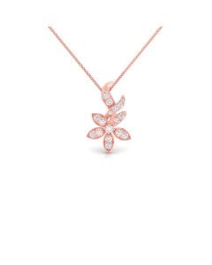 Floral Charm Trendy Diamond Pendant