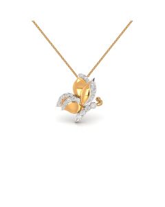 Elegant Butterfly Diamond Pendant