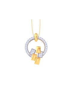 Eccentric Diamond Gold Pendant