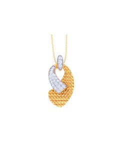 Radiant Diamond Gold Pendant