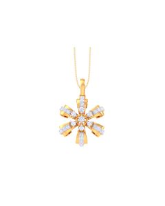 Graceful Gold Diamond Pendant