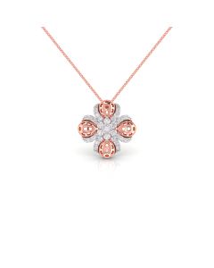 Glossy Flower Diamond Pendant