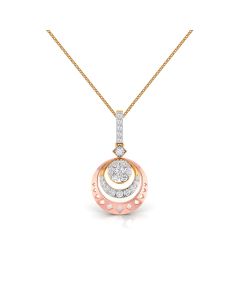 Circular Radiating Charm Diamond Pendant