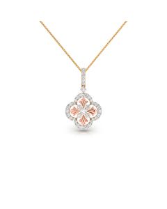 Charming Floral Diamond Pendant