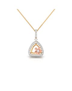Elegant Floral Aura Diamond Pendant