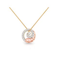 Scintillating Swirl Diamond Pendant