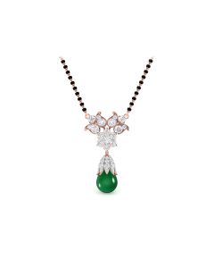 Emerald Drop Diamond Mangalsutra
