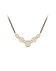 Traditional Floral Chain Diamond Mangalsutra