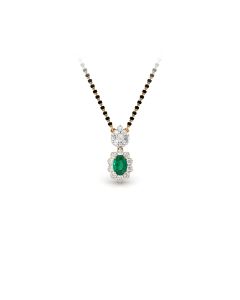 Emerald Glow Diamond Mangalsutra