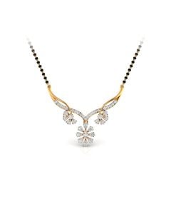 Triple Flower Diamond Mangalsutra