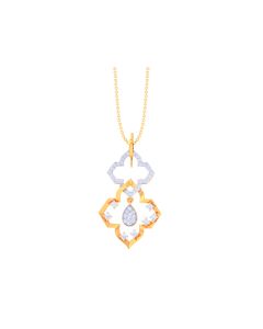 Geometric Loops Diamond Pendant