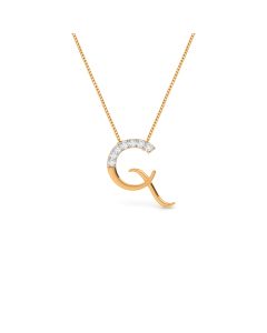 Quirky G Diamond Studded Pendant