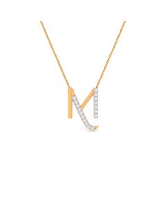 Majestic M Diamond Studded Pendant