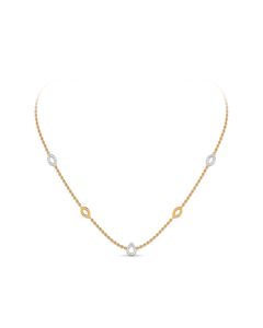 Marquise Diamond Charm Gold Necklace