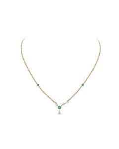 Emerald Diamond Drop Pendant