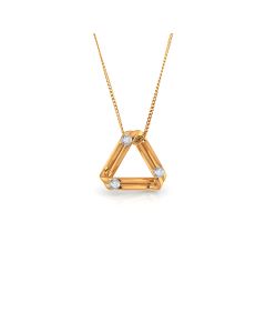 Triangle Gold Diamond Pendant