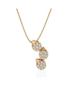 Alluring Three Drop Gold Pendant