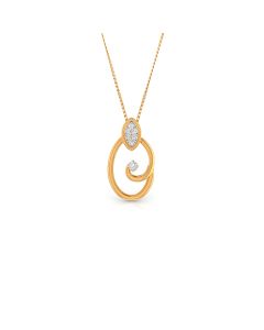 Oval Diamond Twist Pendant