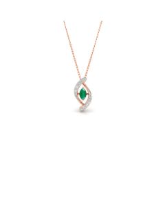 Emerald Envy Twist Pendant