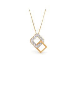 Rectangular Diamond Pendant Necklace