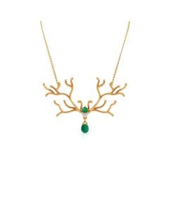 Emerald Coral Branch Pendant