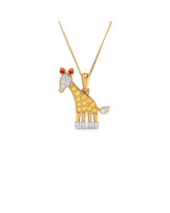 Yellow Diamond Giraffe Pendant