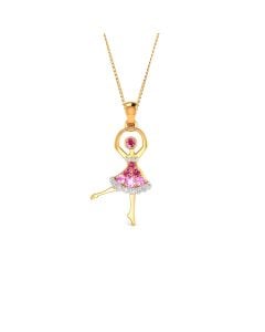 Pink Dress Dancer Pendant