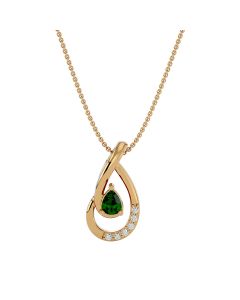 Emerald Teardrop Modern Pendant