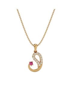 Rose Diamond Loop Pendant