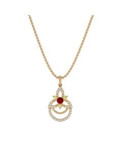 Rose Ruby Orbit Pendant