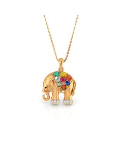 Multicolored Elephant Necklace