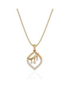 Elegant Drop Heart Pendant