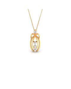 Elegant Swirl Diamond Pendant