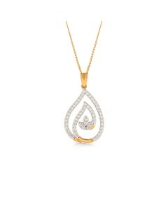 Diamond Teardrop Silhouette Pendant