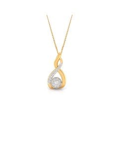 Spiraling Diamond Elegance Pendant